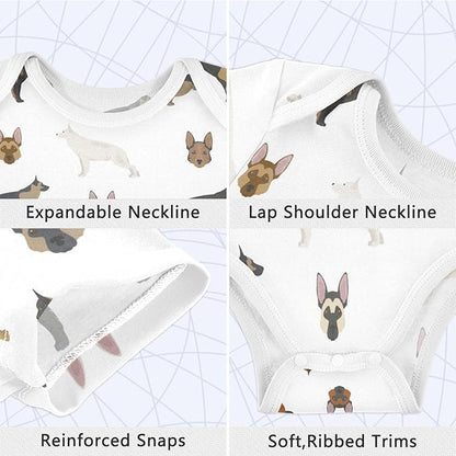 vvfelixl Dachshund Dog Baby Clothes for Boy Girl,Baby One-Piece Bodysuit for 0-24 Months,Short Sleeve