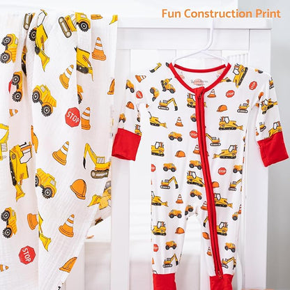 LollyBanks Baby Pajamas, 2-Way Zipper Infant Romper, 95% Viscose Made from Bamboo and 5% Spandex, Baby Sleepers