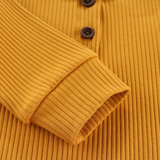 Baby Boy Girl Romper 2 Pack Long Sleeve Button Jumpsuit Cotton Unisex Infant Baby Clothes for 0-24 Months