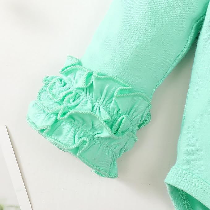 Baby Girl Solid Color Romper Infant Ruffle Sleeve Bodysuit One Piece Outfit Toddler Jumpsuit clothes