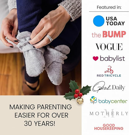 Zutano Unisex Fleece Baby Booties, Two Snap Closure, Newborn to 24 Months