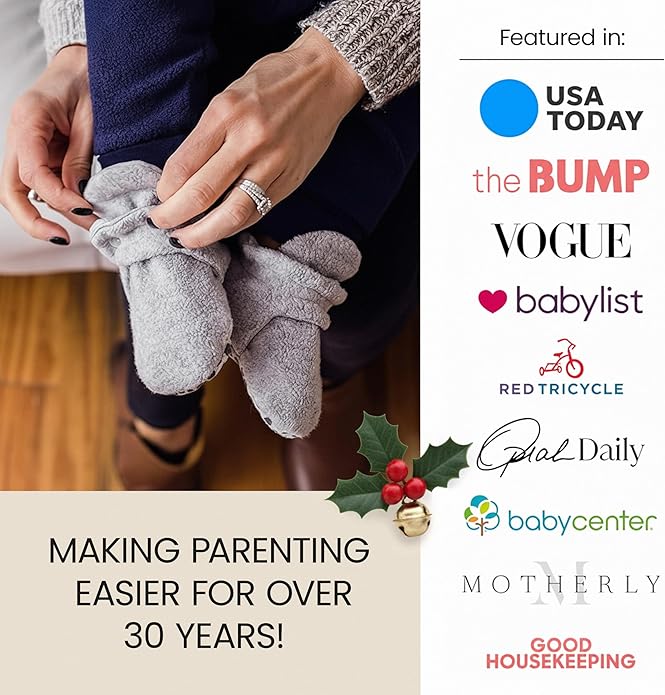 Zutano Unisex Fleece Baby Booties, Two Snap Closure, Newborn to 24 Months