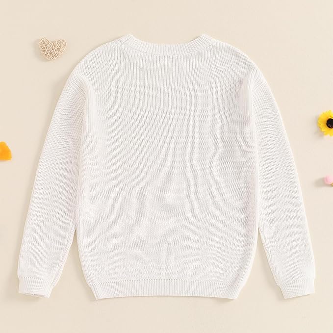 Mommy and Me Sweater Matching Family Outfit Long Sleeve Knit Sweater Pullover Mom and Baby Clothes