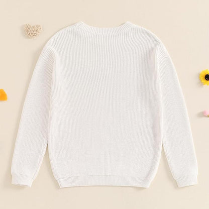 Mommy and Me Sweater Matching Family Outfit Long Sleeve Knit Sweater Pullover Mom and Baby Clothes