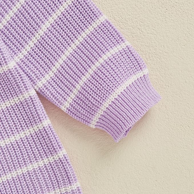 Mommy and Me Sweater Matching Family Outfit Long Sleeve Knit Sweater Pullover Mom and Baby Clothes