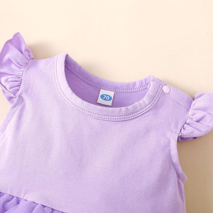 Magic Park 0-18M Infant Bodysuit Tutu Dress Baby Girl Romper Dress Toddler Solid Color Tulle Skirt Baptism Holidays Outfits