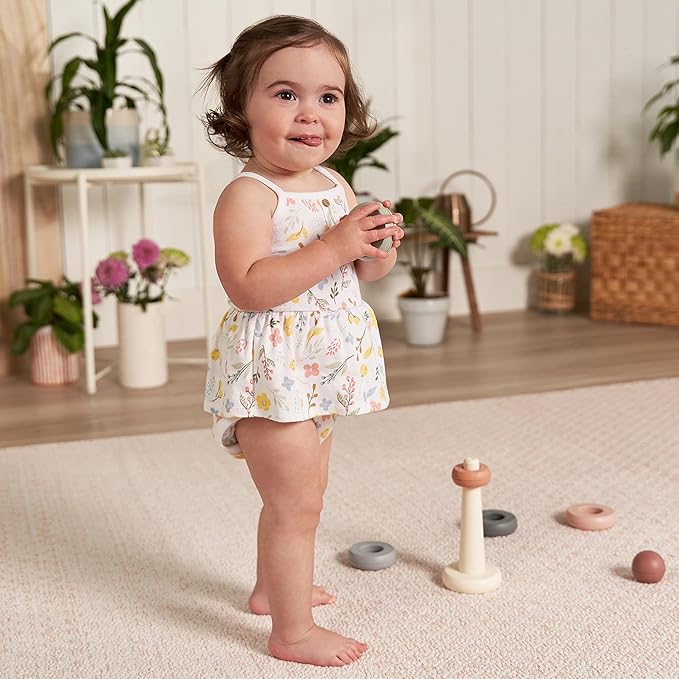 Gerber Baby Girls Multi-Pack Sleeveless Onesies Bodysuit