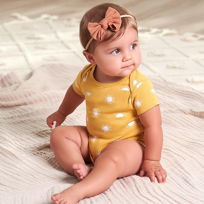 Gerber Unisex Baby 5-Pack Short-Sleeve Onesies