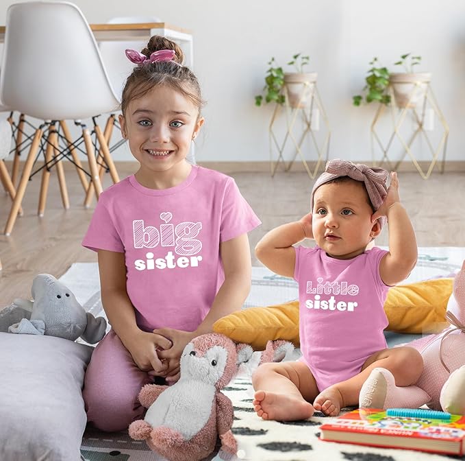 Unordinary Toddler Big Sister Little Sister Outfits Matching Shirts Sibling Gifts girls newborn baby set