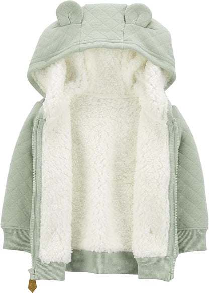 Simple Joys by Carter's Baby Hooded Sweater Jacket with Sherpa Lining