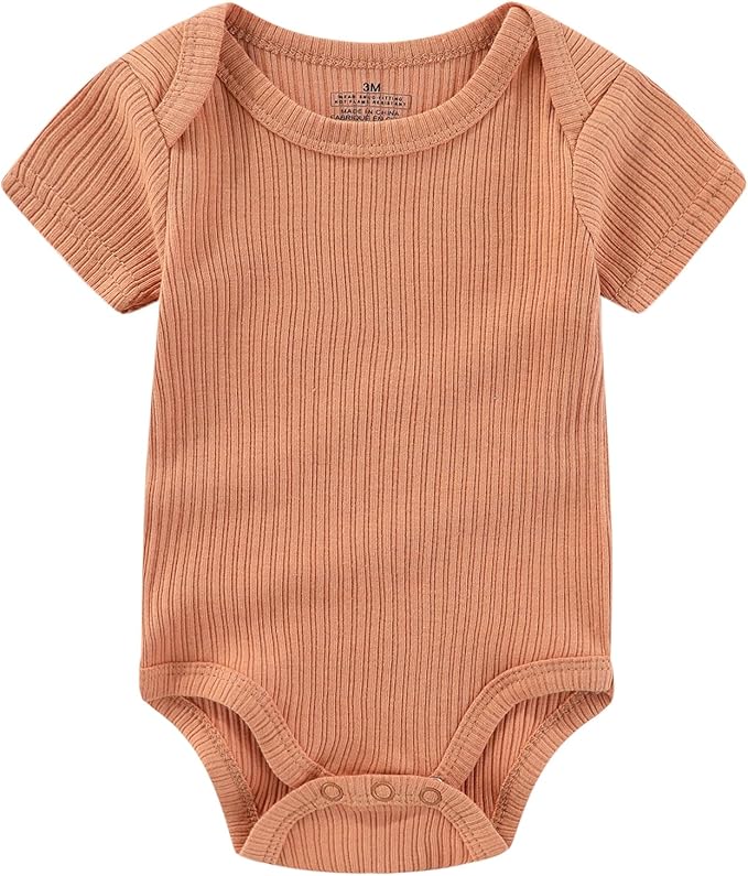 Baby Bodysuit and Pant Set Summer Ribbed Mix Match Infant Boy Girl Clothes Outfits