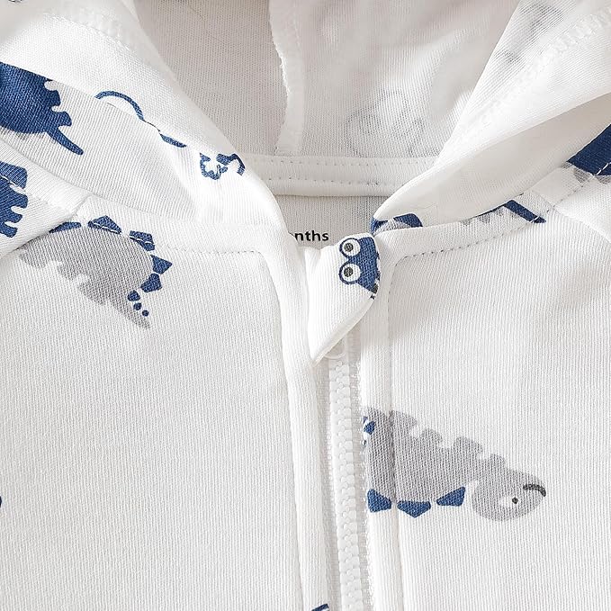 ROMPERINBOX Baby Hoodie for Boy Girl, Full Zip-up Lightweight Thin Jackets Coat Sweatshirts 0-24 Months