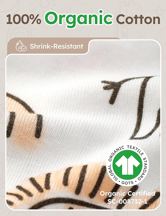 Yoofoss Baby Bodysuits 100% Organic Cotton Baby Onesie Long Sleeve Baby Boys Girls Clothes Soft Newborn Infant Romper, 3 Pack