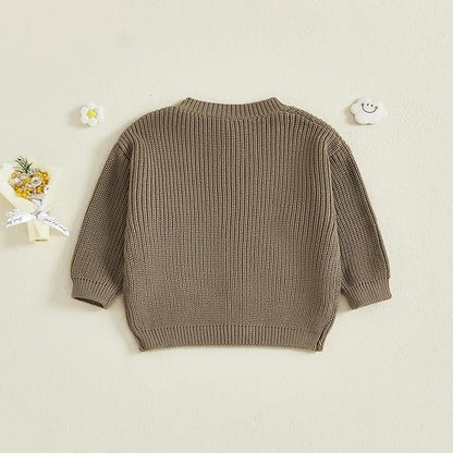 Baby Girl Cardigan Sweater Toddler Goose Embroidered Button Down Knit Sweaters Fall Winter Knitwear Jacket Clothes
