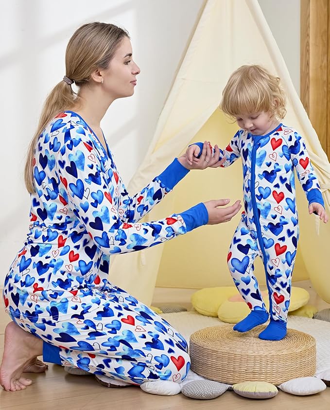 Bamboo Viscose Baby Convertible Footie Pajama, Zipper Pajamas for Baby Boys & Girls, Sleep & Play Footed Pjs