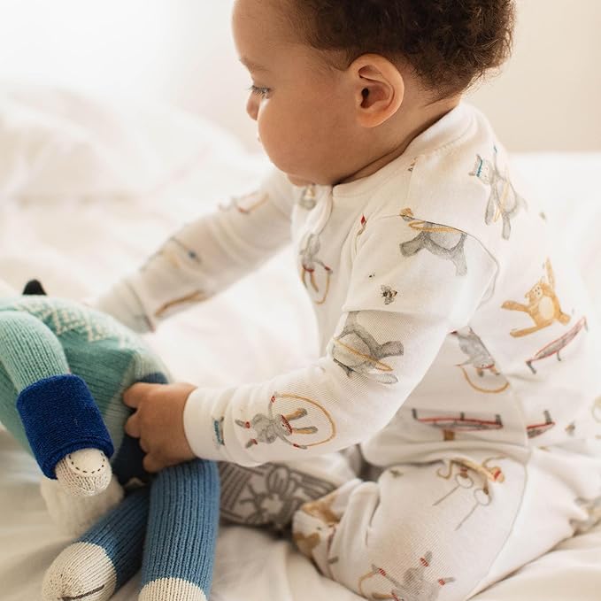 Burt's Bees Baby baby-boys Sleeper Pjs, 100% Organic Cotton, One-piece Footie, Zip Up Jumpsuit, Snug Fit Pajamas