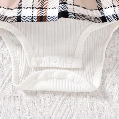 Unutiylo Preemie Newborn Baby Girl Clothes Romper Suspender Dress Fall Winter Outfits Ruffle Long Sleeve Jumpsuit