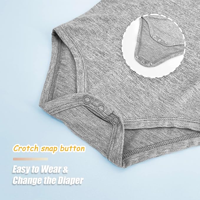 Jimonda Baby Bodysuits Rayon from Bamboo Short Sleeve Baby Boys Girls Rompers Soft Outfits Newborn Clothes