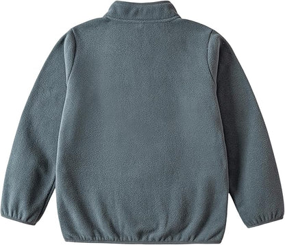 Toddler Fleece Jacket Kids Lightweight Outerwear Boys Girls Long Sleeve Fall Spring Coat 2-12 Years