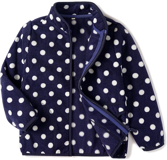 Toddler Fleece Jacket Kids Lightweight Outerwear Boys Girls Long Sleeve Fall Spring Coat 2-12 Years