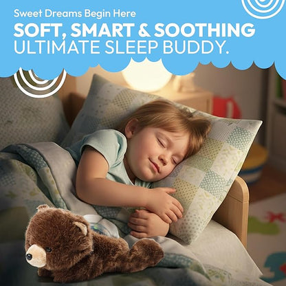 Sound Sleepers Bear – Stuffed Animal Night Light & Baby Night Light Projector with Soothing Music | Plush Toddler Night Light Projector, Sound Machine & Nursery Star Projector