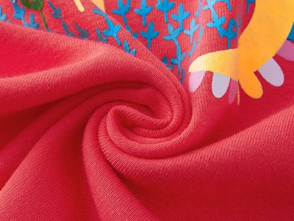 Babyroom Girls Matching Doll&Toddler 4 Piece Cotton Pajamas Toddler Christmas Sleepwear