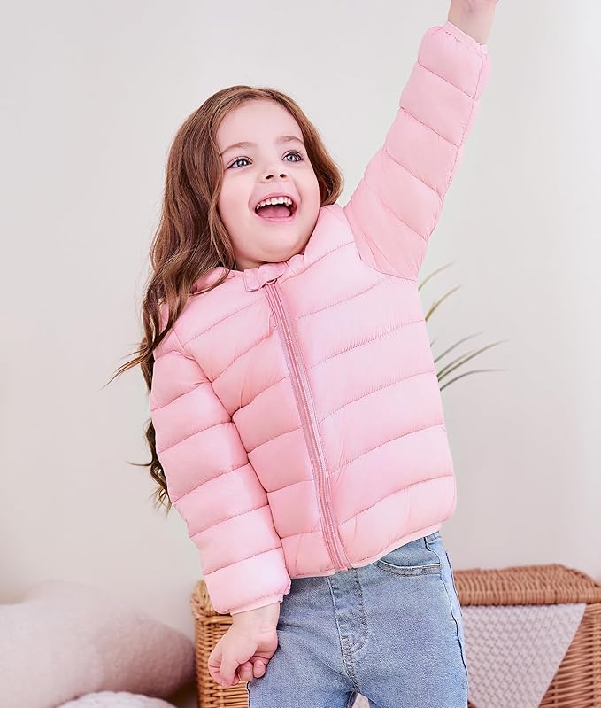 UPlee 3M - 3T Baby Girls Boys Winter Coats for Toddlers Lightweight Puffer Jacket Kids Down Alternative Outerwear