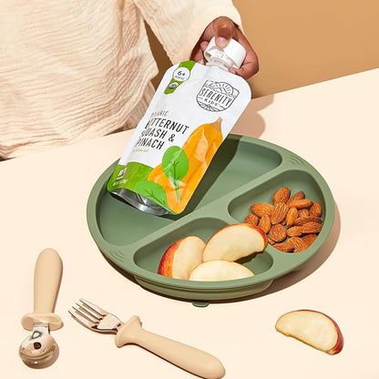 Serenity Kids 6+ Months Baby Food Puree Pouch - 3.5 Oz, 18 Count, Meat & Veggie Mix - Protein-Packed Food Pouches with 5g Protein - No Added Sugar Baby Snacks - Recyclable Containers for Toddler Meals