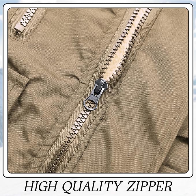 Winter Kids Boys Snow Coats Black Puffer Jacket Hooded Clothes Fleece-Lined Wear