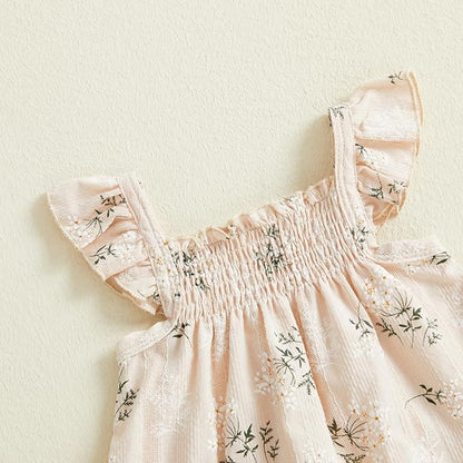 Mubineo Baby Girl Summer Clothes Cute Ruffle Tops Dress Shorts Outfits Set Infant Toddler Shrit Bloomers Princess Outfit