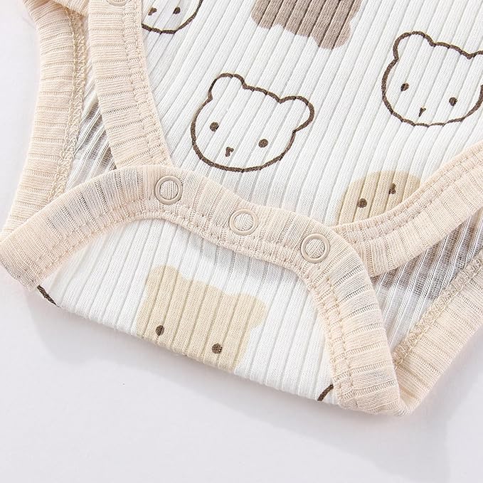 Baby Boy Girl Bodysuit 5 Pack Cotton Short Sleeve Romper Soft Baby Clothes Outfit 0-12 Month