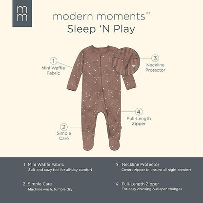 Modern Moments by Gerber unisex-baby Mini Waffle Sleep 'N Play