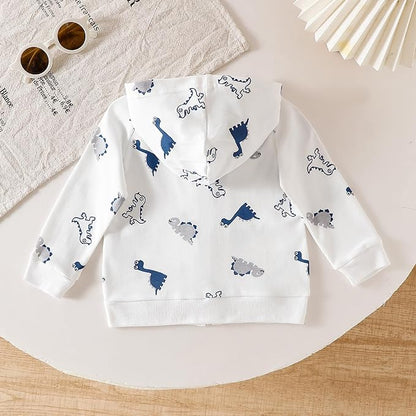 ROMPERINBOX Baby Hoodie for Boy Girl, Full Zip-up Lightweight Thin Jackets Coat Sweatshirts 0-24 Months