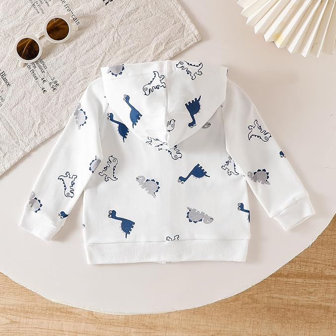 ROMPERINBOX Baby Hoodie for Boy Girl, Full Zip-up Lightweight Thin Jackets Coat Sweatshirts 0-24 Months