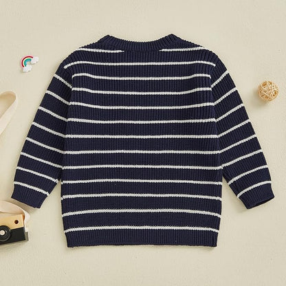 Mommy and Me Sweater Matching Family Outfit Long Sleeve Knit Sweater Pullover Mom and Baby Clothes