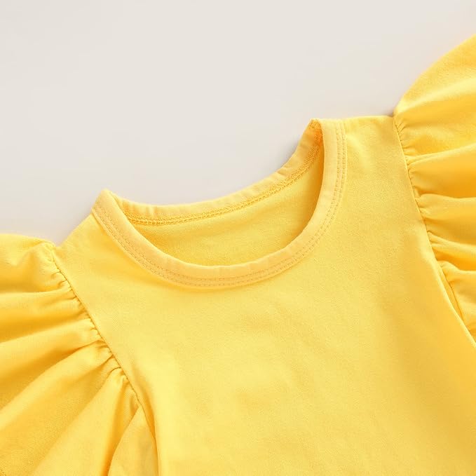 Newborn Infant Baby Girl Solid Ruffle Romper Bodysuit Jumpsuit Casual Clothes One Piece Outfit