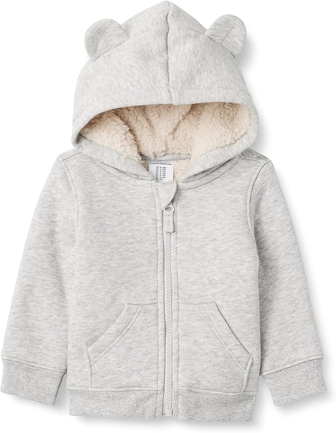 Amazon Essentials unisex-baby Sherpa Lined Full Zipper Hoodie