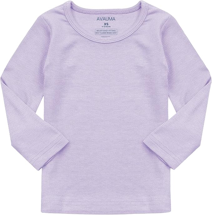 AVAUMA Baby Boys Girls Pajama Set Kids Toddler Snug fit Ribbed Sleepwear pjs for Daily Life Style