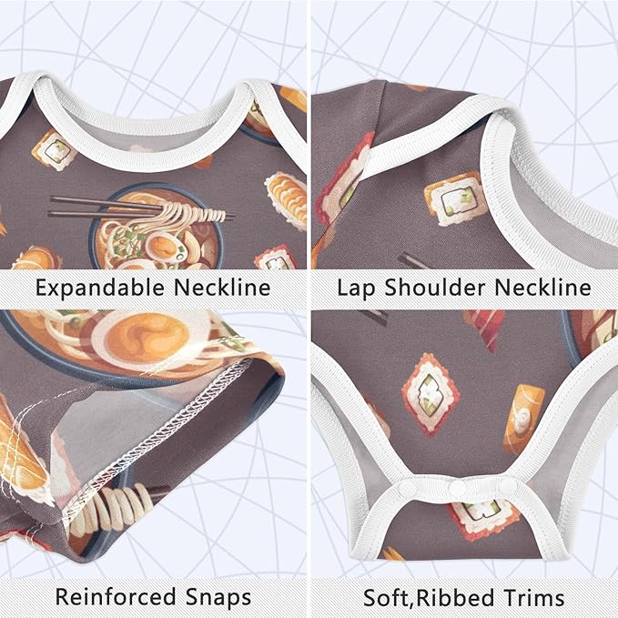 vvfelixl Dachshund Dog Baby Clothes for Boy Girl,Baby One-Piece Bodysuit for 0-24 Months,Short Sleeve