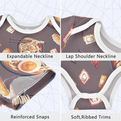 vvfelixl Dachshund Dog Baby Clothes for Boy Girl,Baby One-Piece Bodysuit for 0-24 Months,Short Sleeve