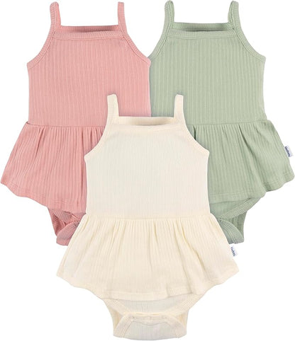 Gerber Baby Girls Multi-Pack Sleeveless Onesies Bodysuit