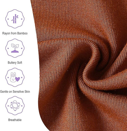 DEFAHN 2-Pack Unisex Baby Bodysuit Super Soft Viscose from Bamboo - Solid Long Sleeve Baby Boys Girls Onsies