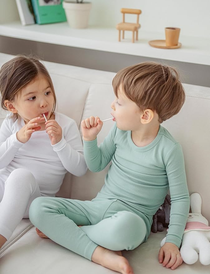 AVAUMA Baby Boys Girls Pajama Set Kids Toddler Snug fit Basic Cotton Sleepwear pjs for Daily