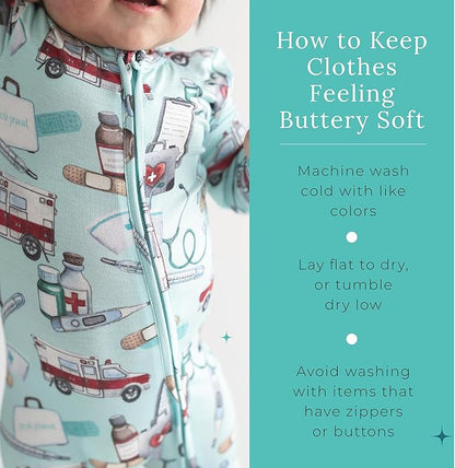 Posh Peanut Convertible Baby Sleepers - Girls Footless Baby Pajamas with 2 Way Zipper for Easy Diaper Changes