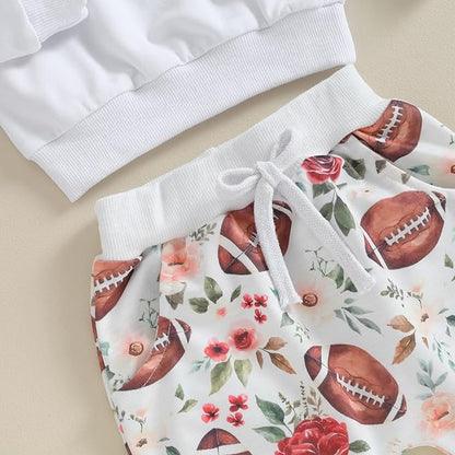 3Pcs Baby Girl Outfits Daisy Sweatshirt + Pants + Headband Infant Fall Winter Clothes