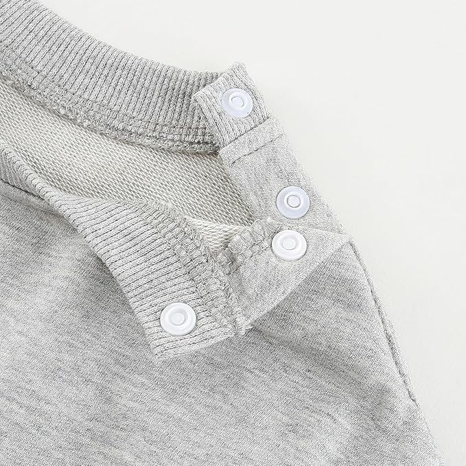 Fullfamous Baby and Toddler Boys 100% Cotton 2 Piece Long Sleeve Sweatshirt and Sweatpant Jogger Pants Set Newborn-4T