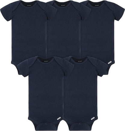 Gerber baby-girls 5-pack Solid Onesies Bodysuits