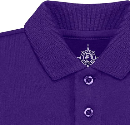 Creative Knitwear College Baby Polo Bodysuit Solid - Team Logo, Multiple Colors, for Boys & Girls (0-12 Months)