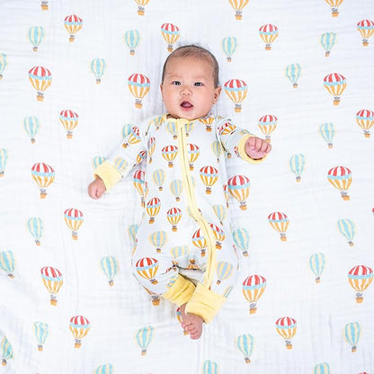 LollyBanks Baby Pajamas, 2-Way Zipper Infant Romper, 95% Viscose Made from Bamboo and 5% Spandex, Baby Sleepers