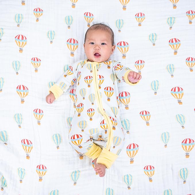 LollyBanks Baby Pajamas, 2-Way Zipper Infant Romper, 95% Viscose Made from Bamboo and 5% Spandex, Baby Sleepers